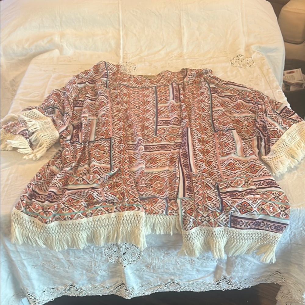 Democracy Patterned Swim Coverup